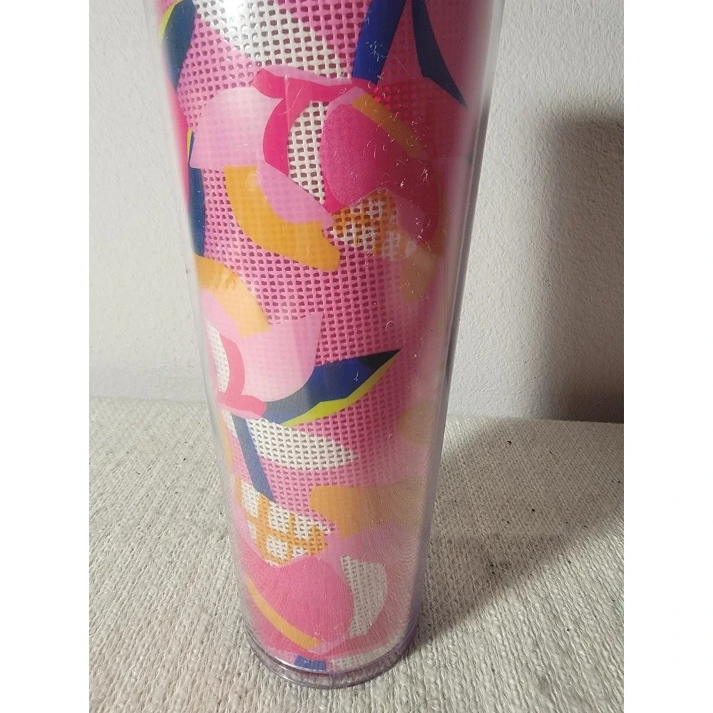 STARBUCKS Spring 2023 Pink Floral Cold Cup Tumbler‎ Venti 24 oz NWT NO STRAW